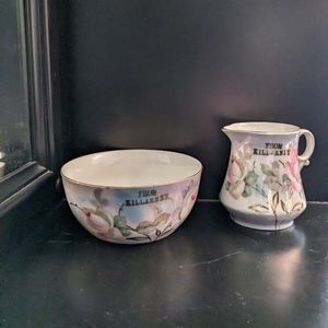 Irish Souvenir Creamer & Sugar Bowl